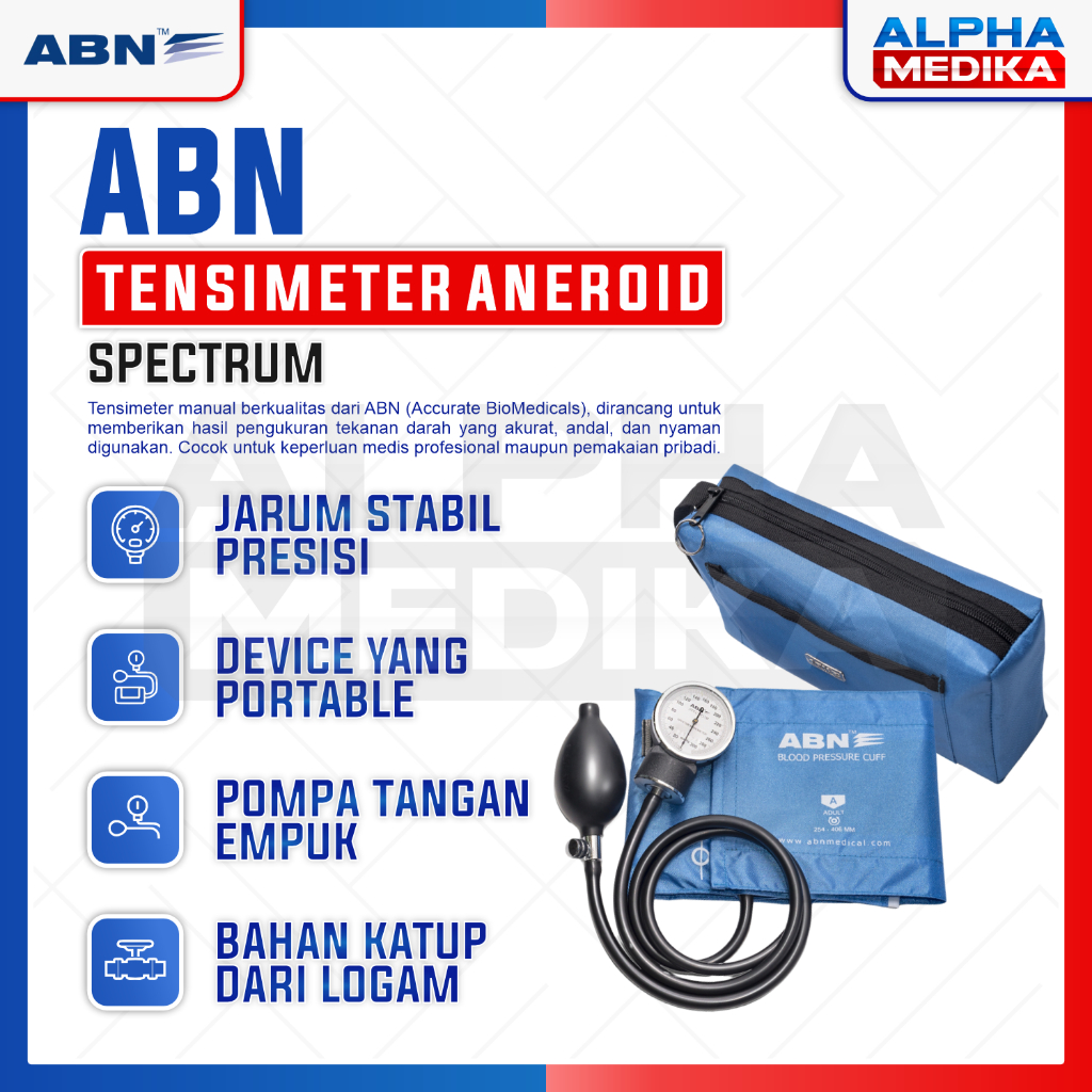 ABN Spectrum Aneroid Sphygmomanometer / Tensimeter Jarum / Tensi Manual ABN