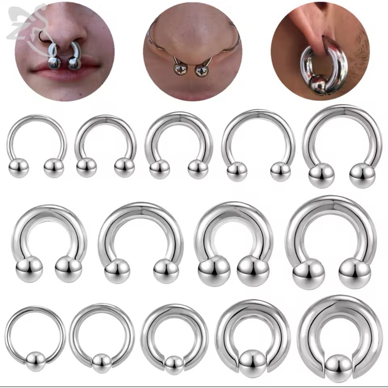 1PC Piercing Ear Plug Anting Stainless steel / Earrings bandul / bandulan piercing septum