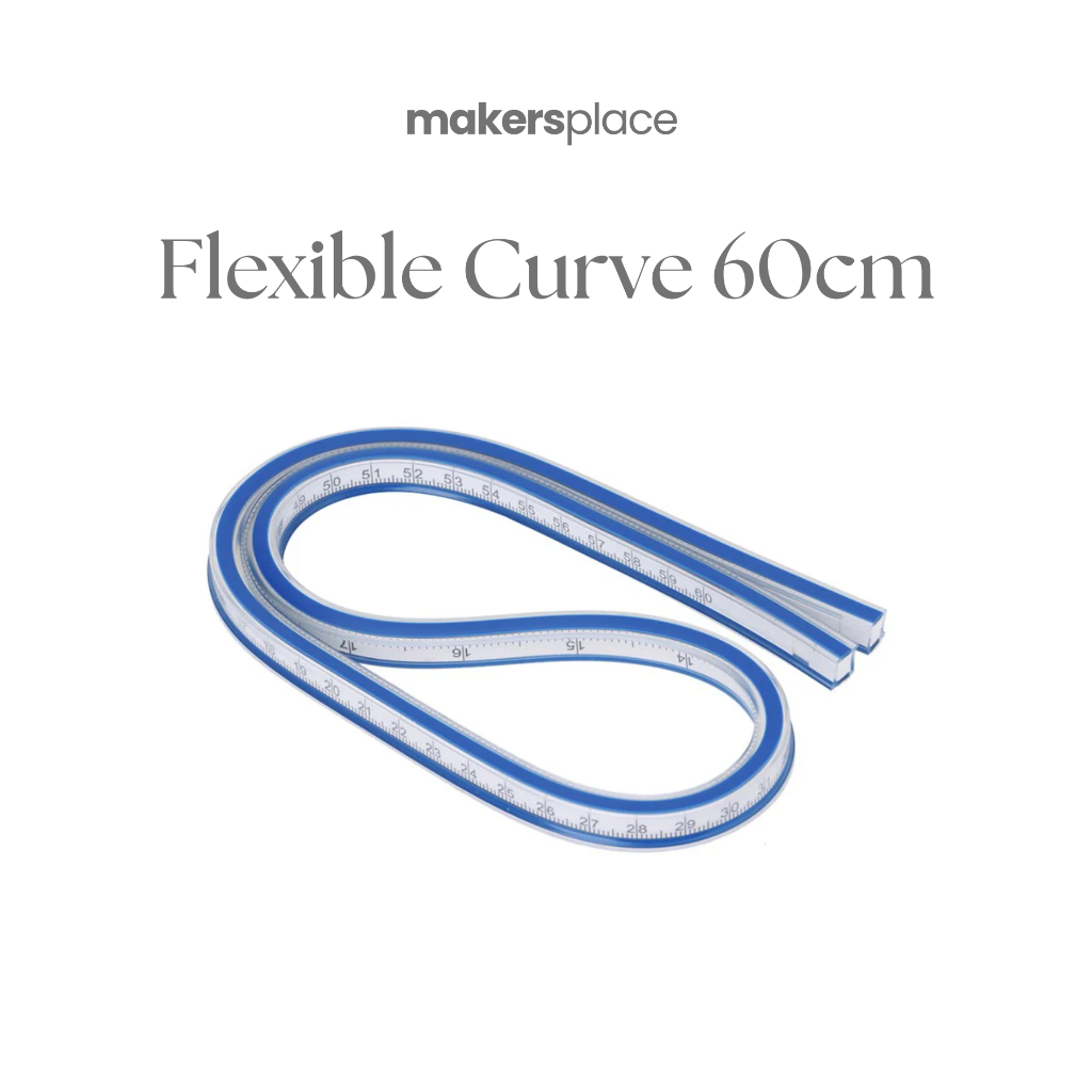 

MAKERSPLACE Penggaris Pola Flexible 60cm Armhole Curve Ruler