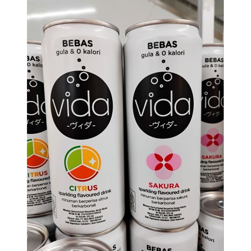 

Vida Minuman Bebas Gula 0 Kalori Rasa Sakura/Citrus 325Ml