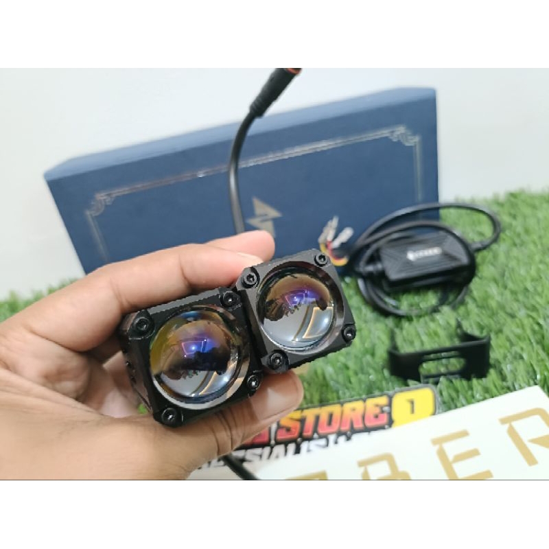 SABER SR1 MINI PROJIE SABER LAMPU TEMBAK BLUE LENS PUTIH KUNING