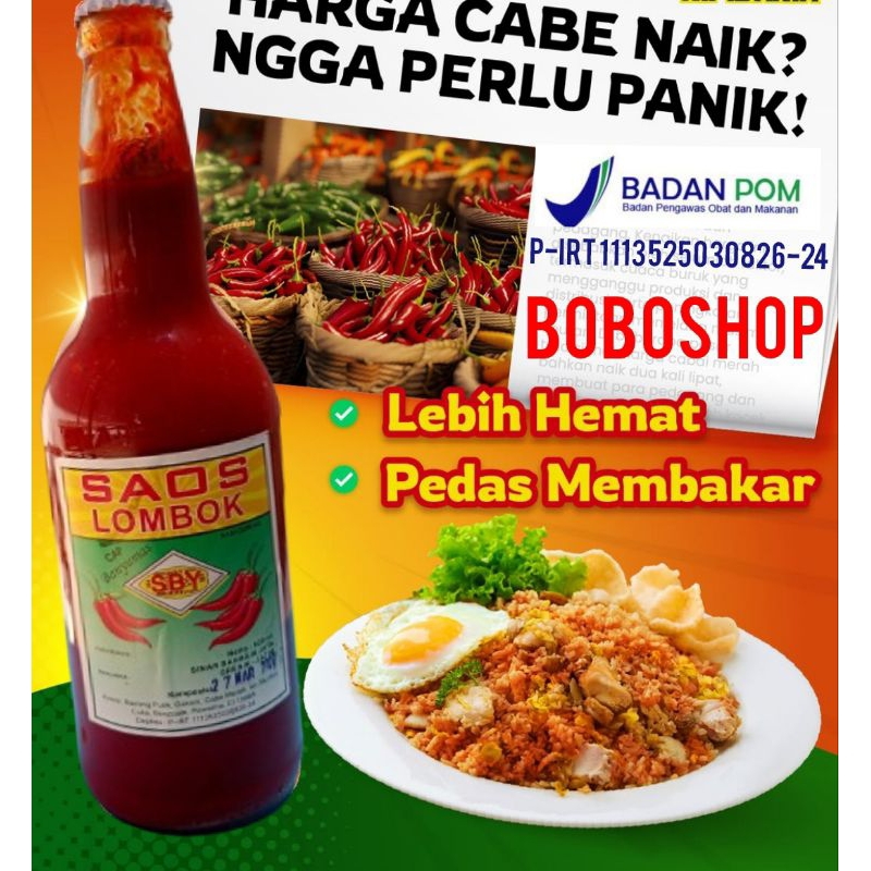 

SAOS LOMBOK CAP BANYUMAS KEMASAN BOTOL KACA 620 ML