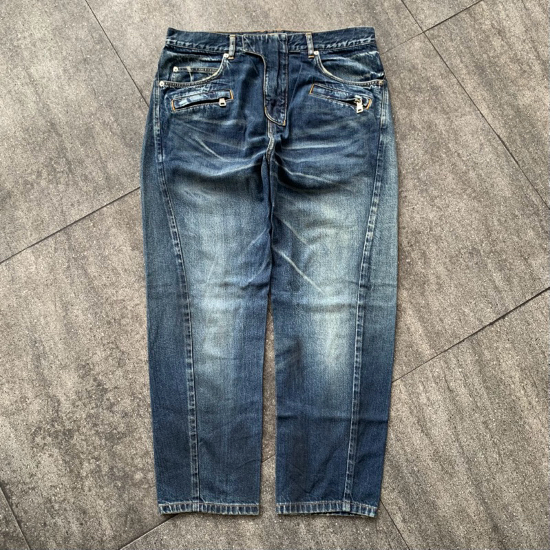 Bikers Jeans Balmain Paris Washed Second Original