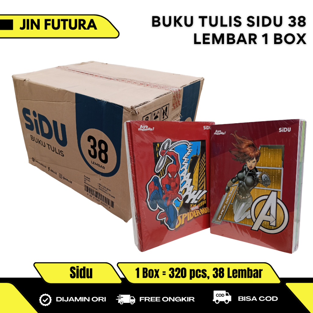 

(1 Box) SIDU - Buku Tulis Sidu 38 Lembar 1 Dus isi 320 pcs