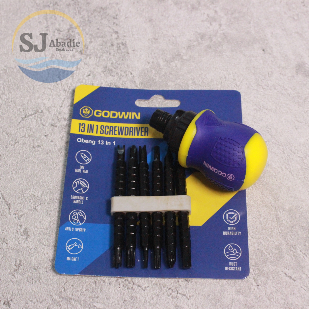 

(1 SET) GODWIN Obeng Cebol Serbaguna 13 In 1 Set Screwdriver | SJ ABADIE |