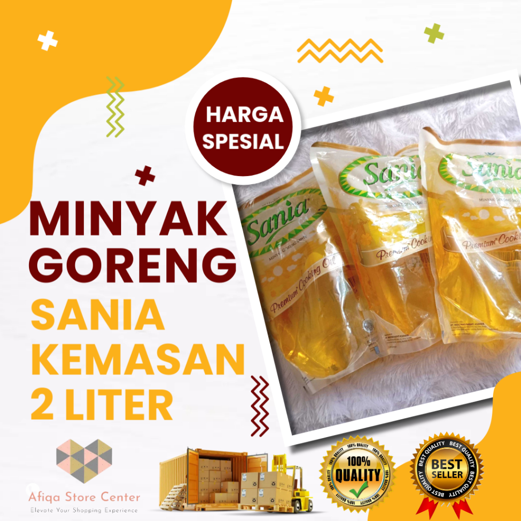 

[ORIGINAL] Minyak Goreng Sania Kemasan 2 Liter Jernih, Anti Bau, Hemat Harga Termurah
