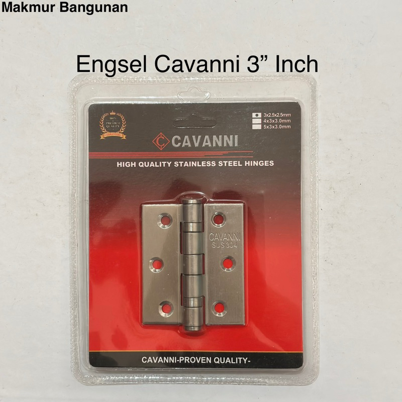 Engsel Cavani Tebal 3” Inch | 1 Set Engsel Pintu Jendela Cavani | Stainless Steel Tebal | Aksesoris 