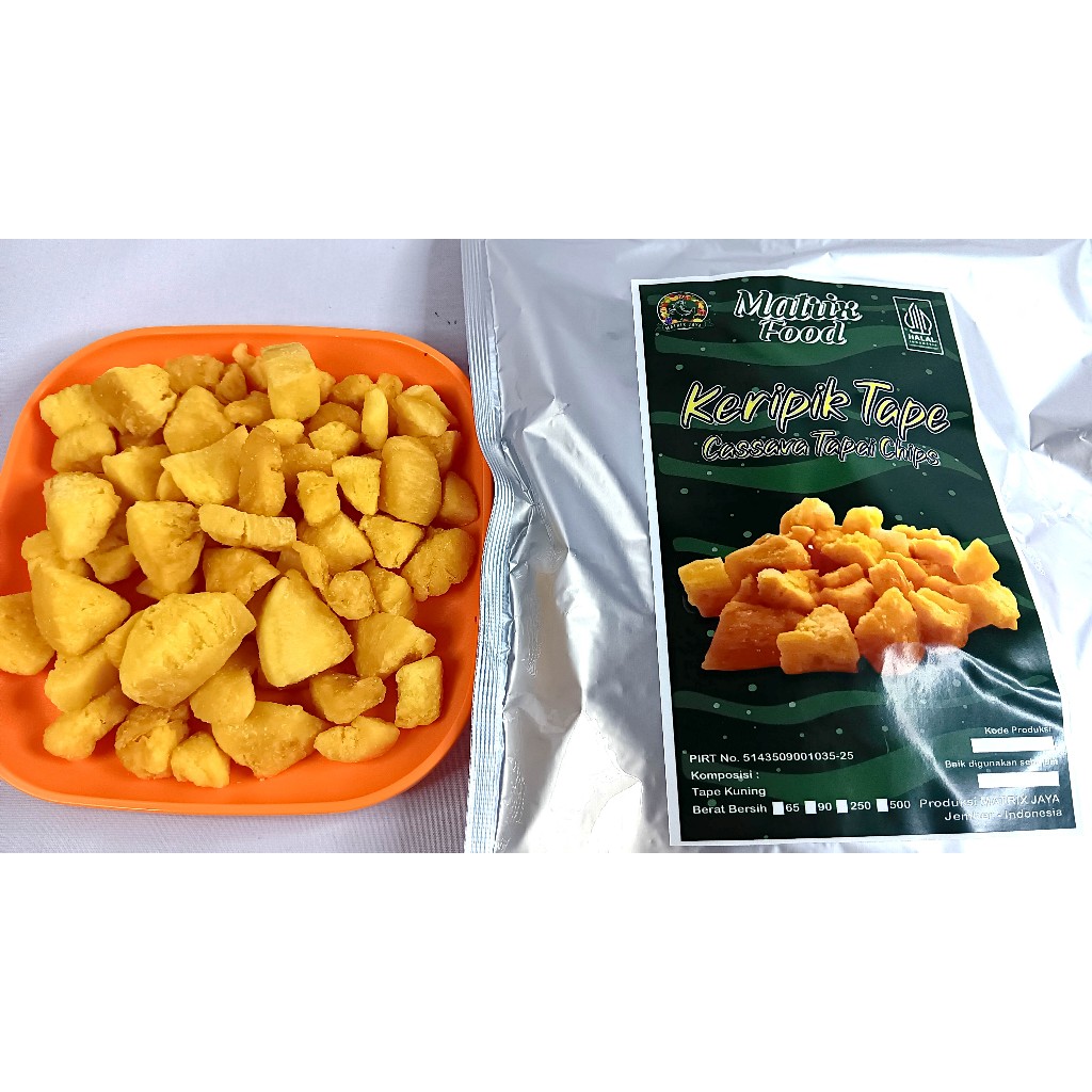 

Snack Keripik Tape Kuning Renyah & Manis Alami 250 Gram MATRIX JAYA - Camilan Tradisional