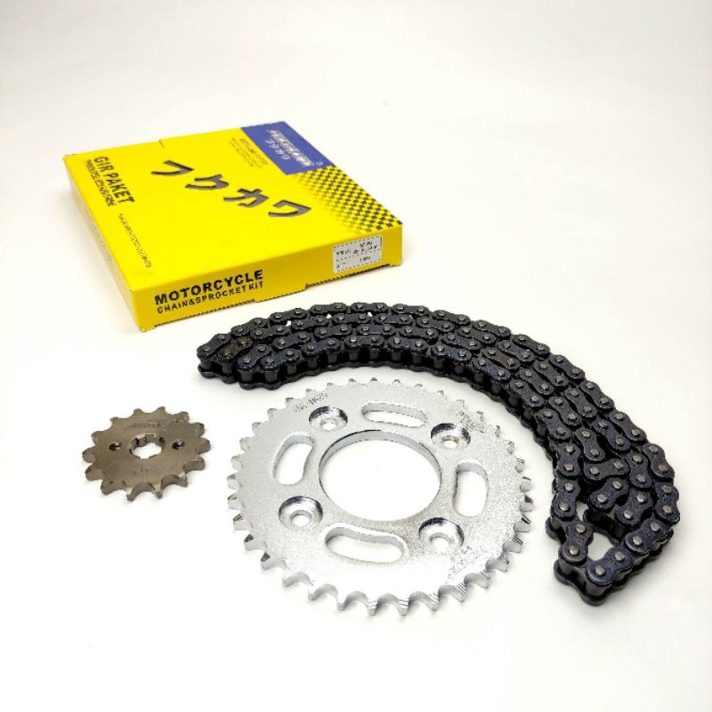 GEAR SET KARISMA/SUPRA X 125(2005-2013) MERK FUKUKAWA