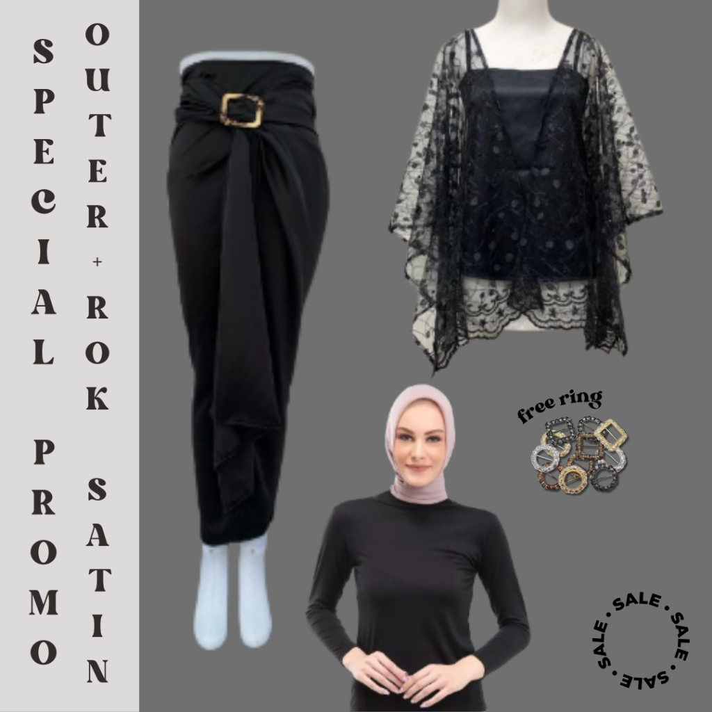 SPECIAL Promo Set Kebaya Setelan kebaya modern tille outer cantik Set Kebaya Aurora Rompi Brokat Til