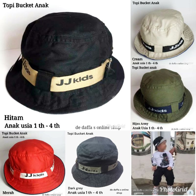 TOPI ANAK BUCKET HAT JJ KIDS / BUCKET POLOS ANAK / BUCKET HAT ANAK LAKI LAKI PEREMPUAN TERBARU