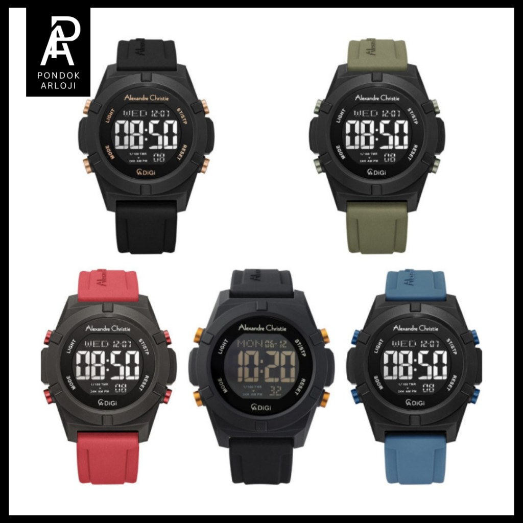 ORIGINAL Jam Tangan Pria Alexandre Christie AC 9371 / ac9371 / 9371 Rubber Garansi Resmi 1 Tahun