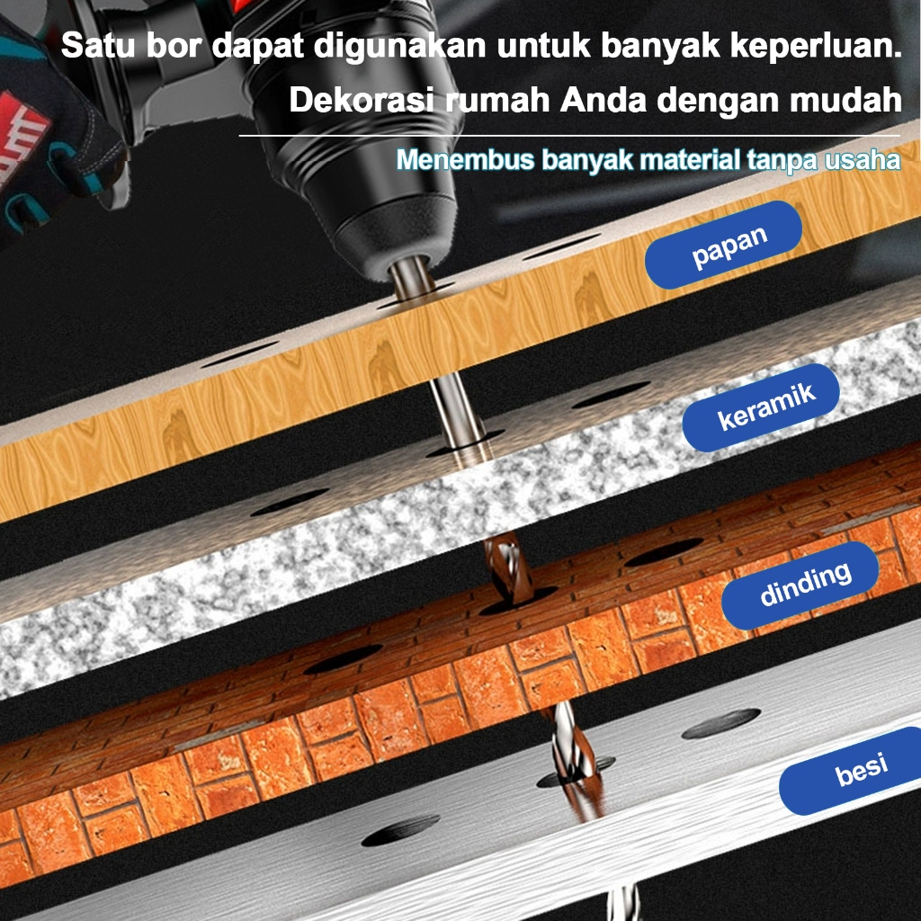 Uddjaya_ Warmee Mesin Bor Beton Listrik Electric 3In1 Oem Listrik Bor Beton 3 Fungsi Original Bor