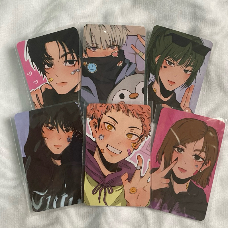 PHOTOCARD PC ANIMERCH 6BAJI SET JUJUTSU KAISEN JJK YUUJI MEGUMI NOBARA INUMAKI MAKI YUTA