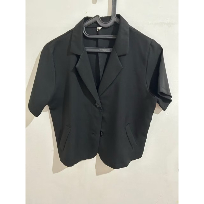 Korea crop semi blazer preloved