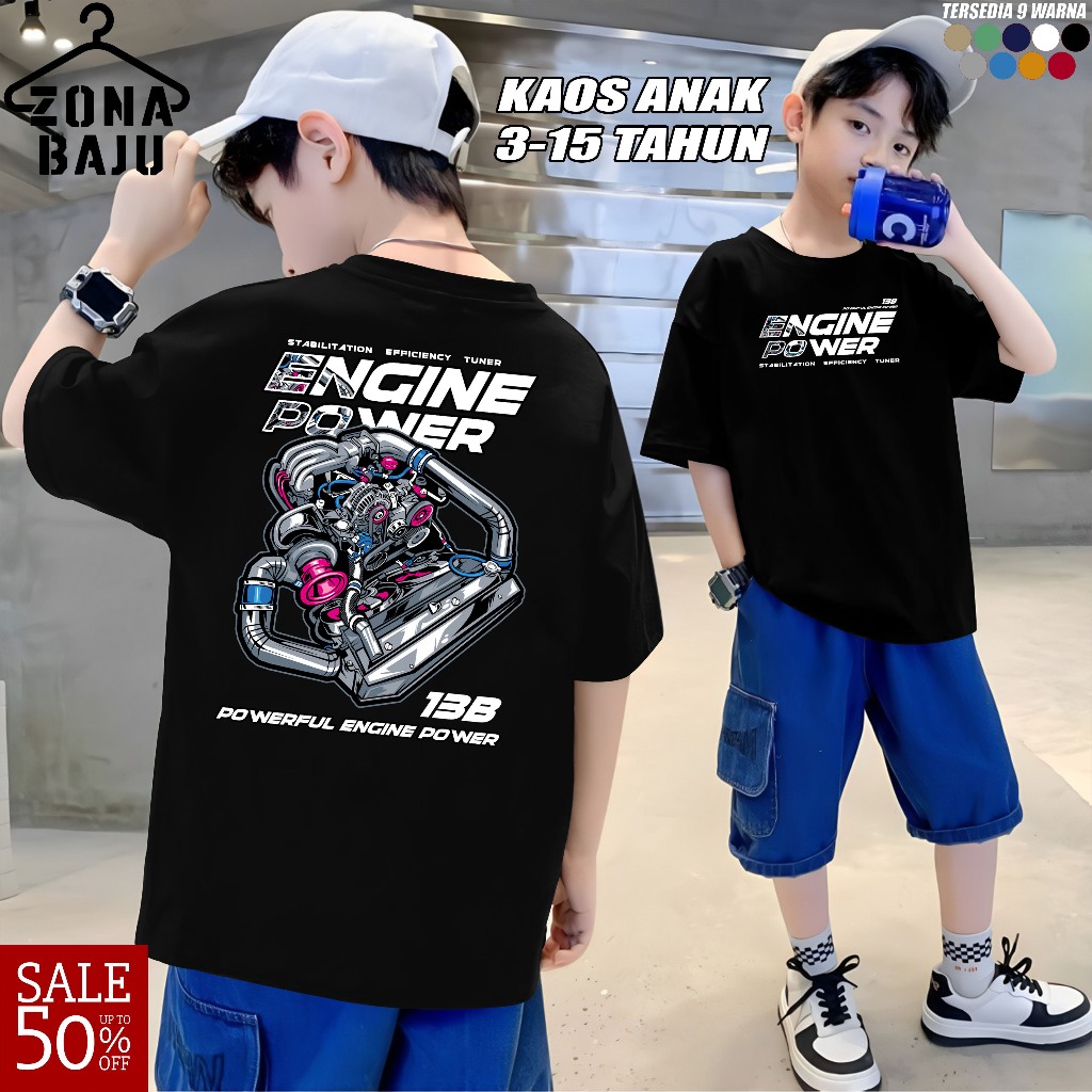 KAOS ANAK " ENGINE POWER " Kaos diesel power |KAOS DISTRO
