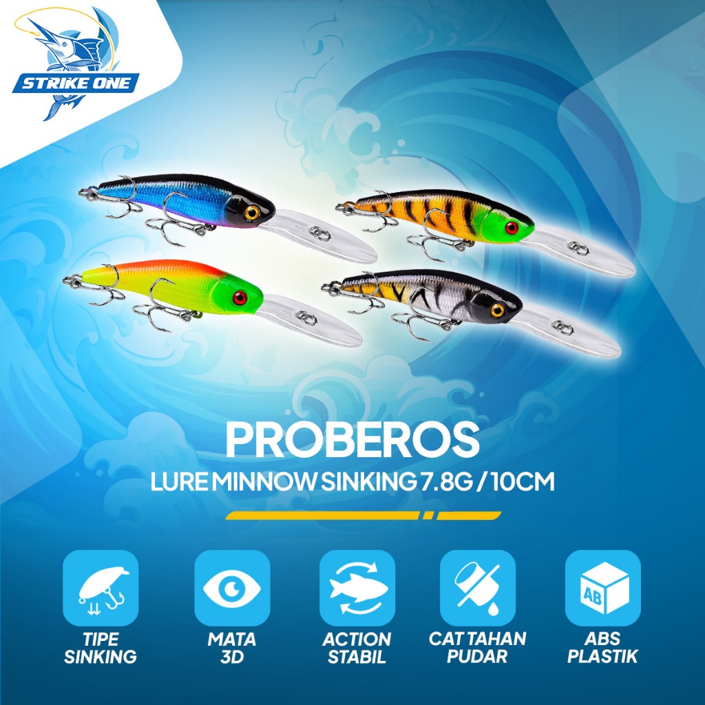 Proberos Lure Minnow Lidah Panjang Umpan Pancing - DW1035