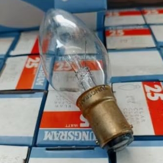 lampu pijar bayonet tungsram 220Vac - 25Wat  piting tancap