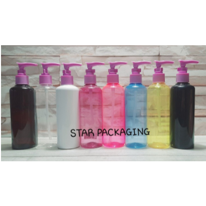 Botol Pump 250ML Botol Pump 250 ML botol 250ml Tutup Pump Kancing Ungu