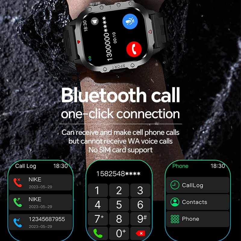 Promo Terbaru Totop Smartwatch H11 Sports Bluetooth Smartband 2.19 Inch Hd Screen Full Touch