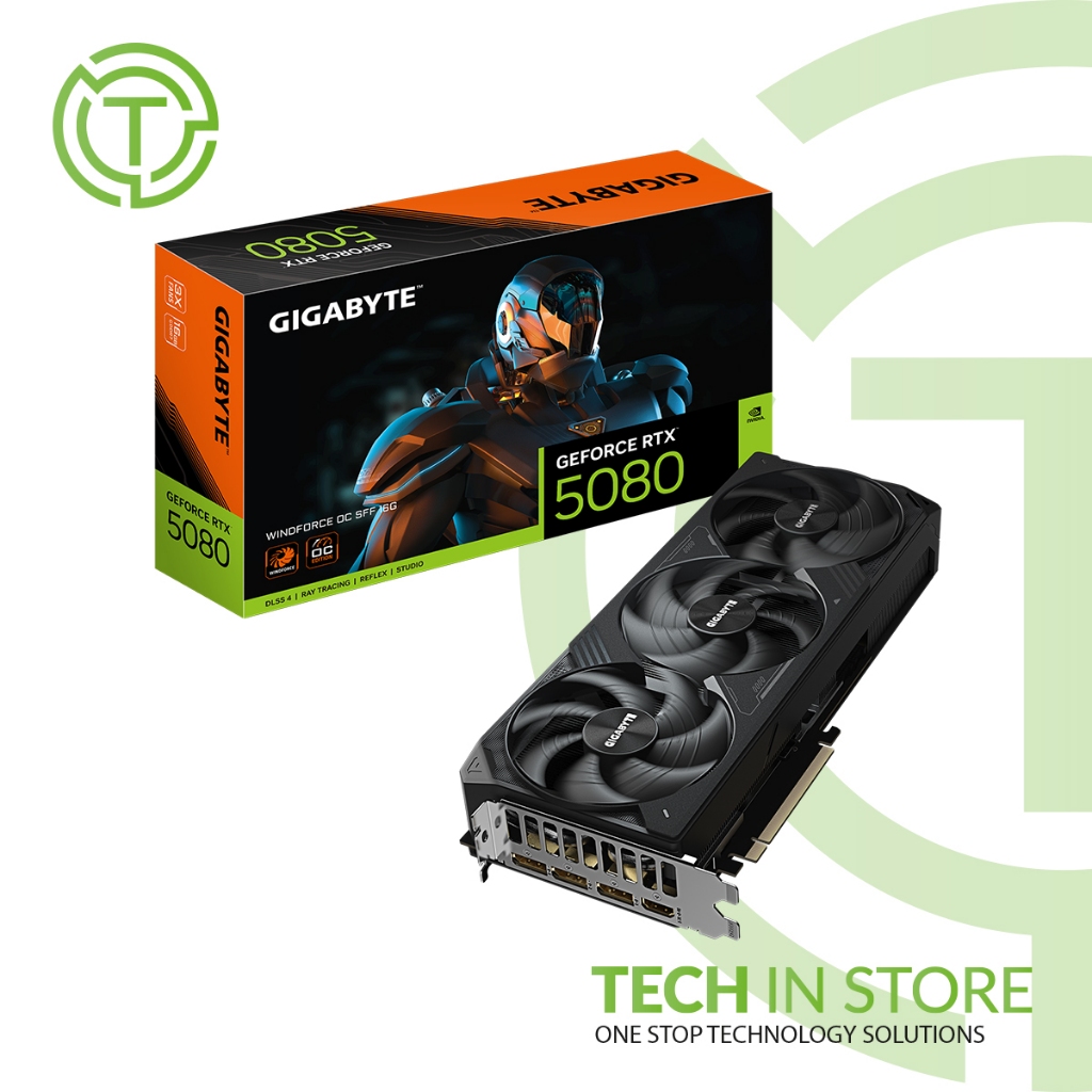 VGA Card Gigabyte GeForce RTX 5080 WINDFORCE OC SFF 16G - 16GB GDDR7