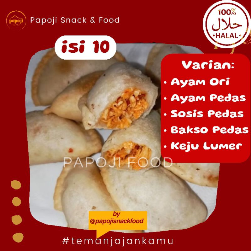 

(GRATIS BUMBU PEDAS GURIH) Cireng Isi 10 PCS Variant Lengkap Ayam Suwir Mercon Bakso Sosis Pedas Keju Lumer