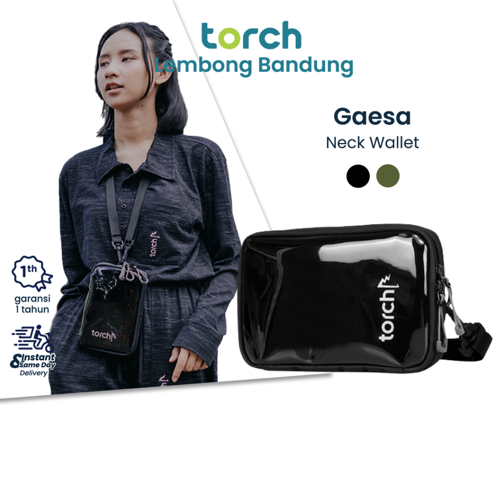 Torch  Gaesa Hanging Wallet 3 in 1 (Waist Bag, Clutch, Neck Wallet) - Black