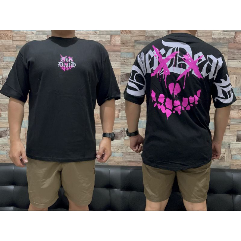 KAOS DISTRO 3XL BIGSIZE PRIA / KAOS OVERSIZE UNISEX MOTIF TULISAN DI BELAKANG COTTON 30s SABLON PREM