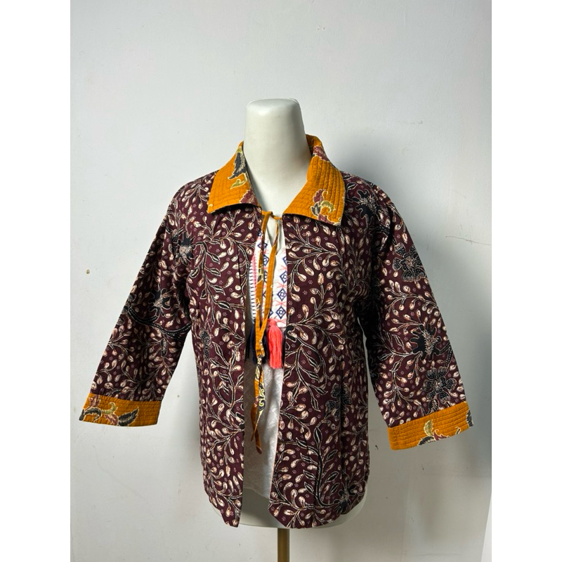 OUTER LUARAN BLAZER BATIK WANITA atasan wanita murah PRELOVED