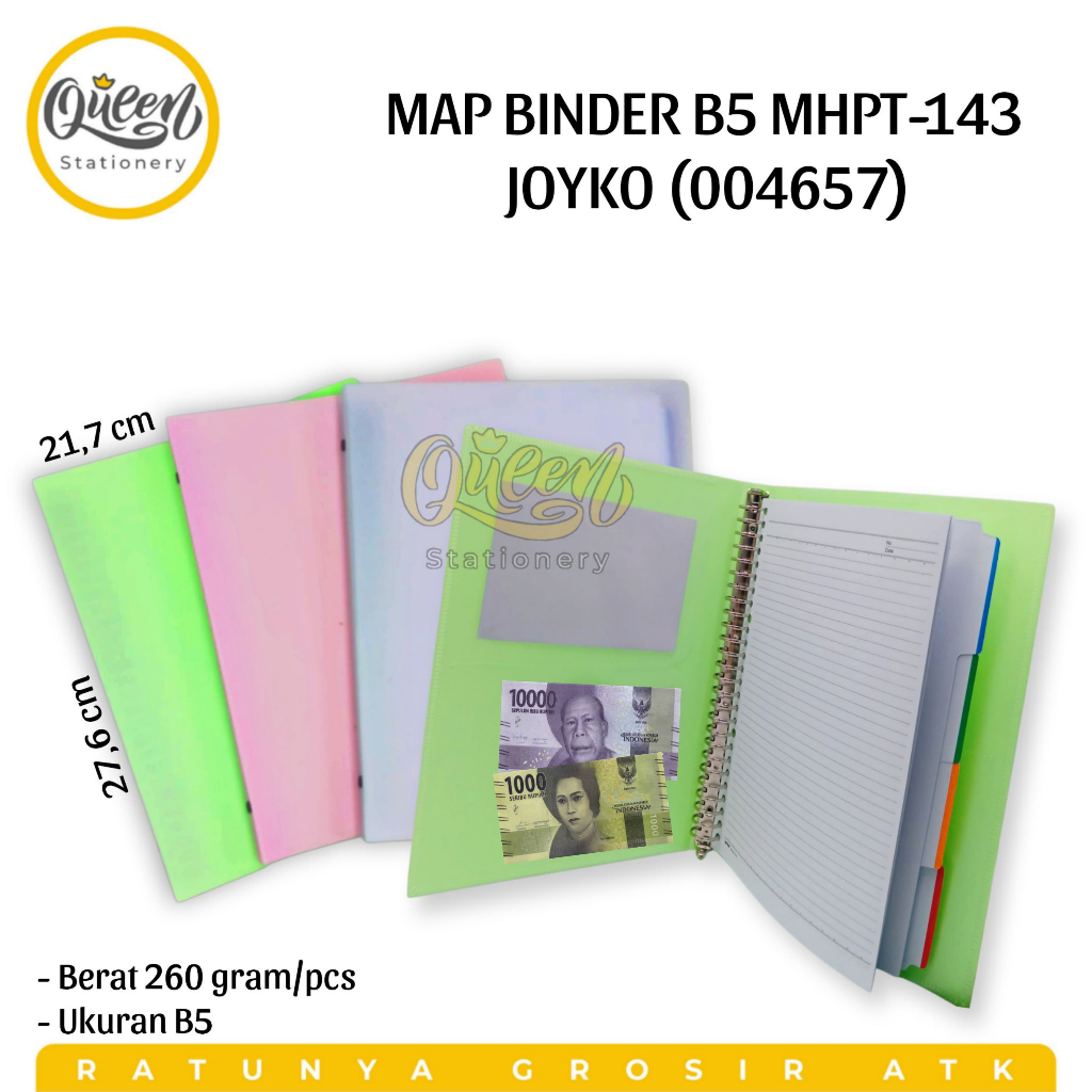 

1 PCS MAP BINDER B5 MHPT-143 JOYKO BUKU BINDER (004657)