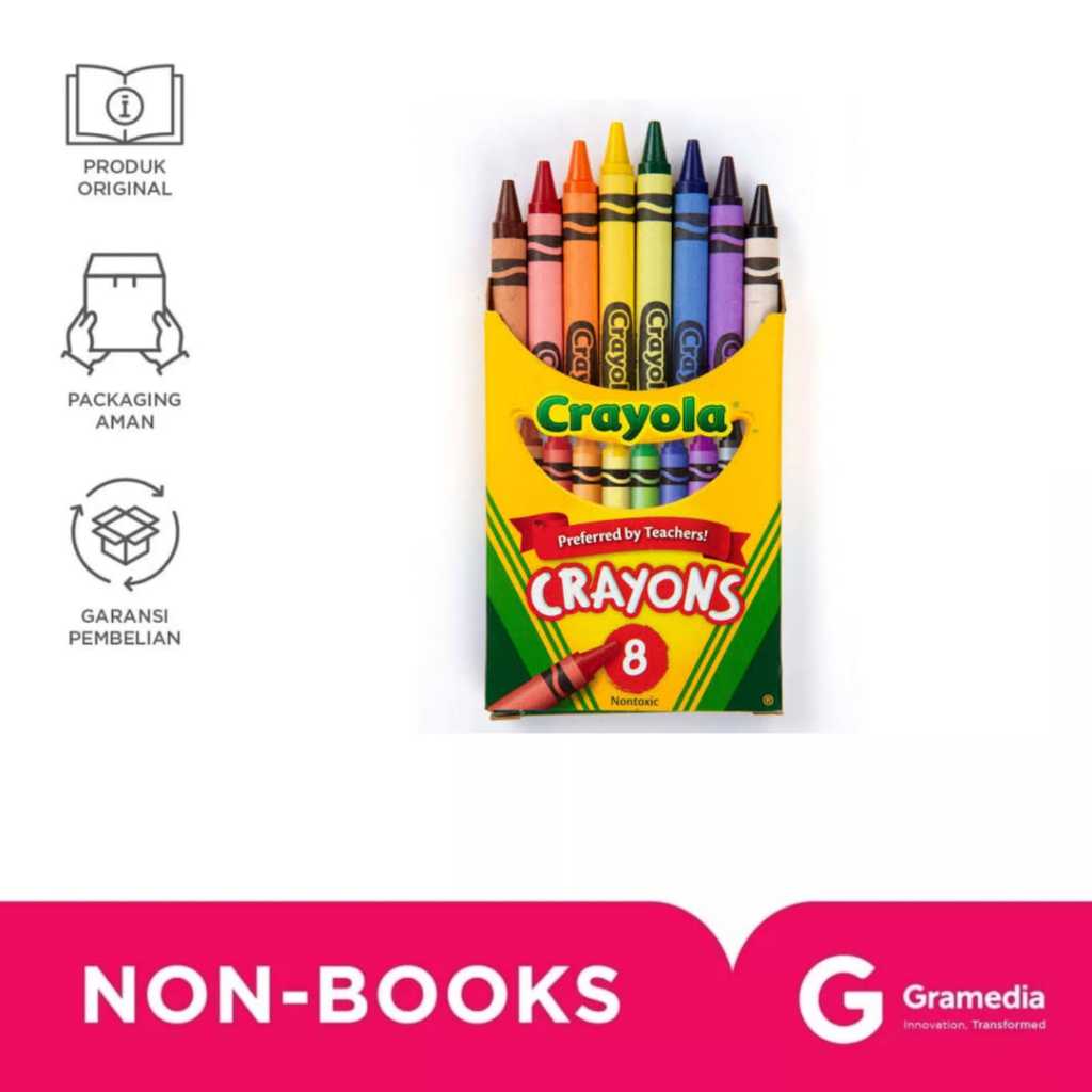 

Gramedia Gandaria - DSCT Crayola 8ct Crayon In Peggable Box CR523008 (Free Random Gift)