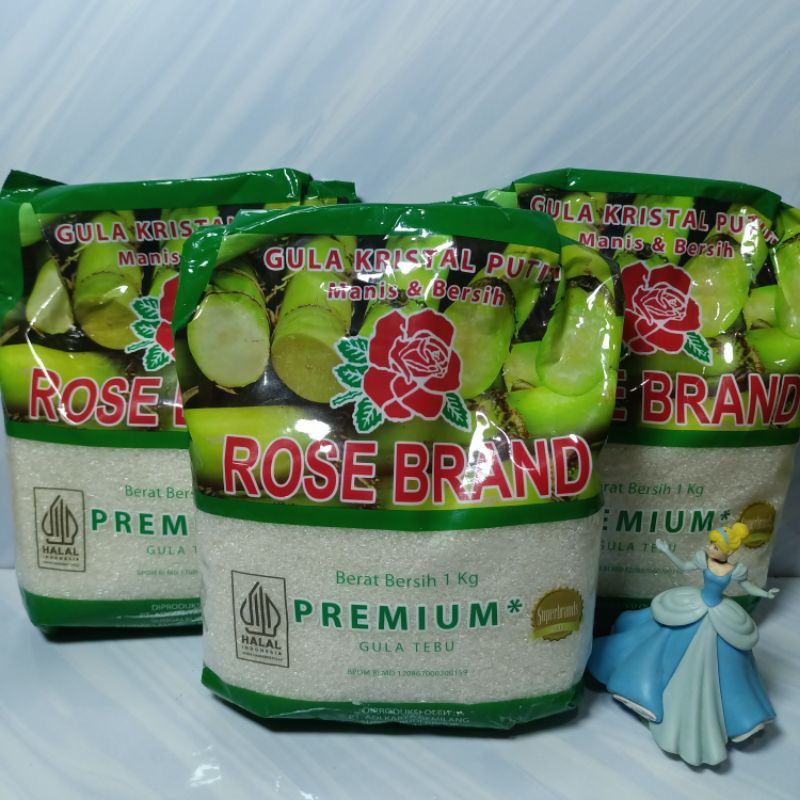 

Rose Brand Gula Pasir 1 Kg ( paket isi 3 Pcs)