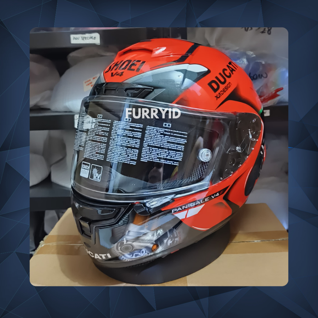 HELM FULL FACE SHOEI X14 DUCATI PANIGALE V4 RED GLOSSY X-FOURTEEN