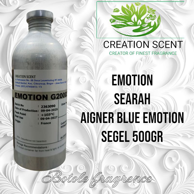 Bibit parfume Emotion Searah Aigner blue Emotion By Creation Scent 500gr Segel
