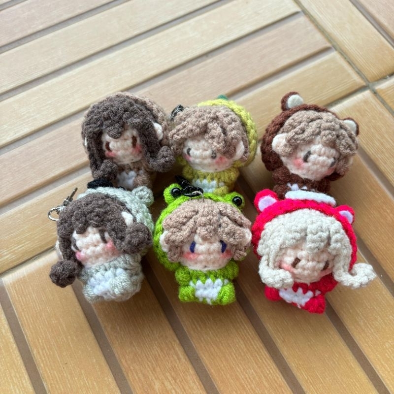 Gantungan Kunci Katakter | Gantungan Kunci Rajut Couple | Gantungan Kunci Tudung Karakter