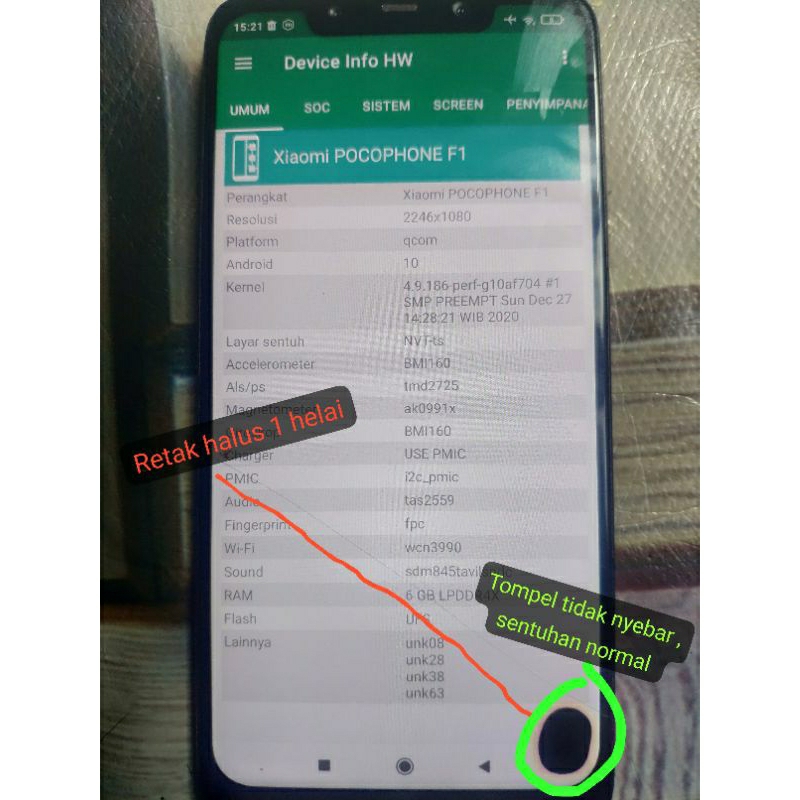 LCD ORIGINAL COPOTAN POCOPHONE f1 LCD+FRAME