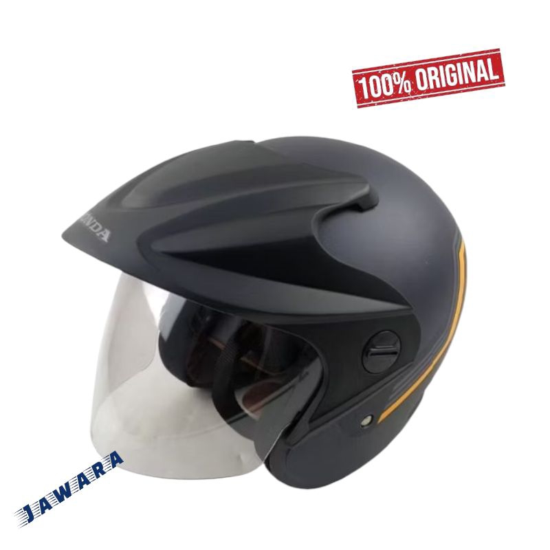 Helm Honda Half Face BLV2 Blue Original AHM