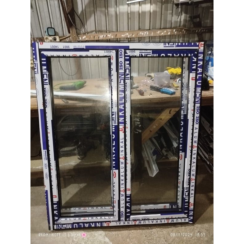 jendela aluminium gandeng ukuran 120x100