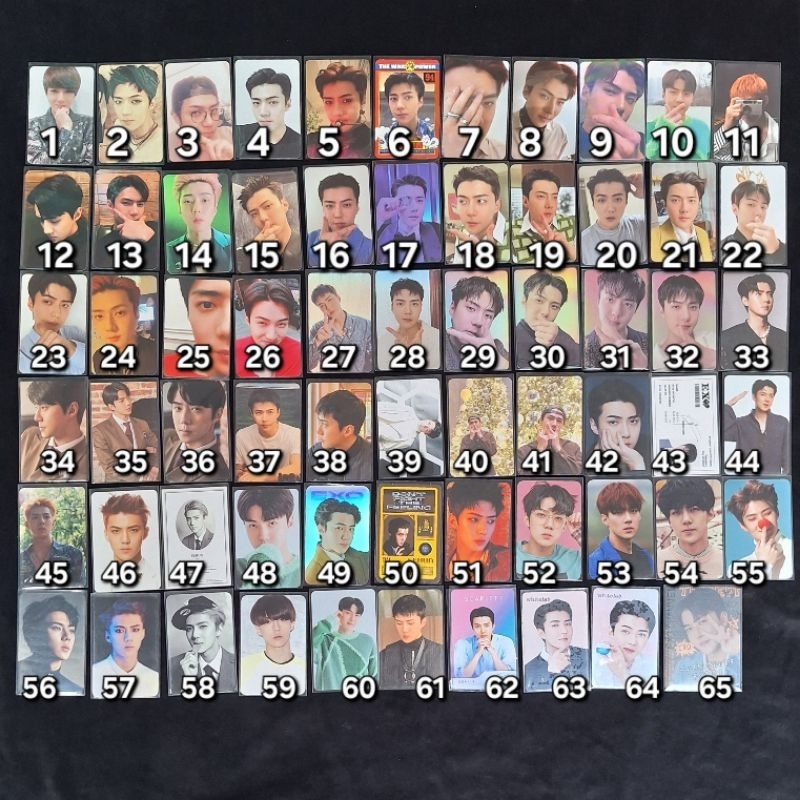 Photocard Official Sehun EXO sg20 SG22 sg23 sg24 kokobop xoxo clock lucky power exact sing for you
