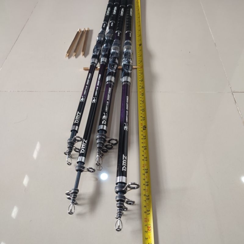 Joran Telescopic Antena Scorpion DMZ Reel Seat Fuji Carbon Material Jepang 240 270 300 360 Model Teg