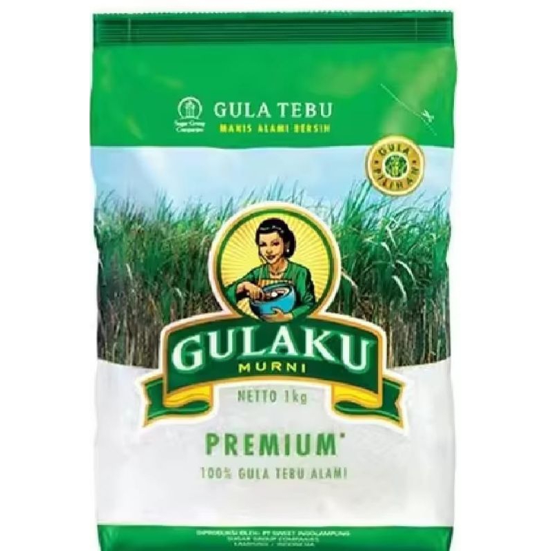 

GULAKU 1 KG, GULA PASIR Kristal Tebu Premium Murni Alami, GULA LOKAL, GULA KEMASAN, GULA PASIR MURAH