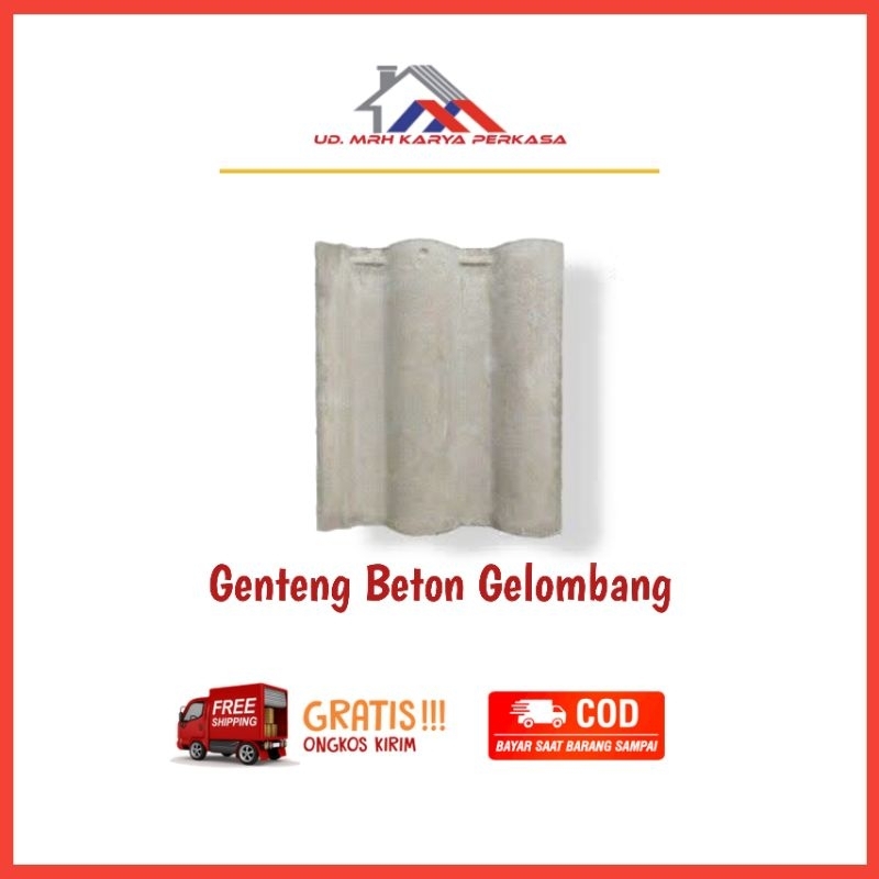 Genteng Beton Gelombang | COD dan Gratis Ongkir Min. Pembelian 1000pcs