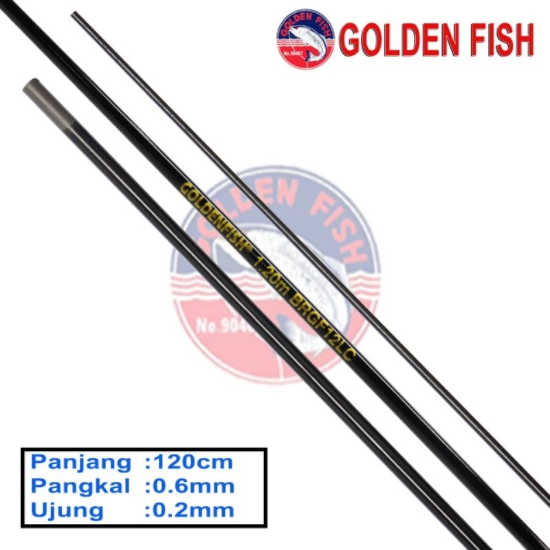 Blank Rod Golden Fish Carbon Solid 120cm Dia. Pangkal 0.60mm, Dia Ujung 0.20mm Nusa Pancingmart