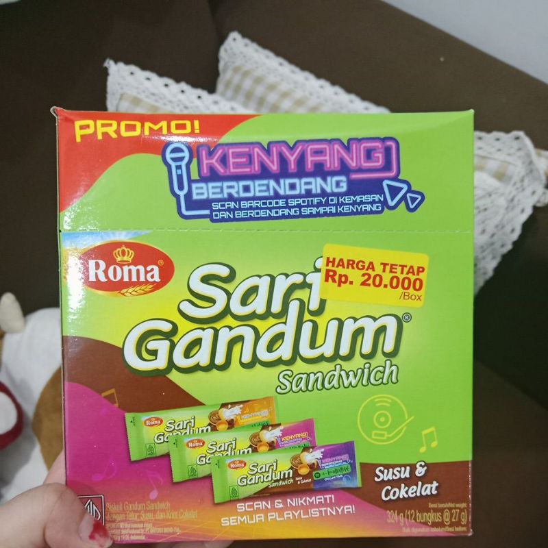 

Roma Sari Gandum Sandwich 324 g (isi 12 sachet @27 g)