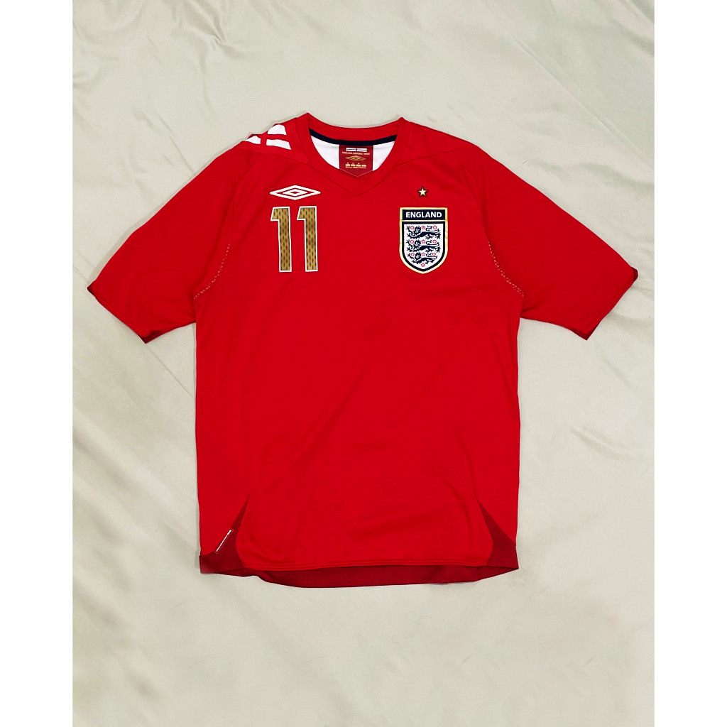 Original Umbro England Away Kit 2006 Jersey Bola Vintage