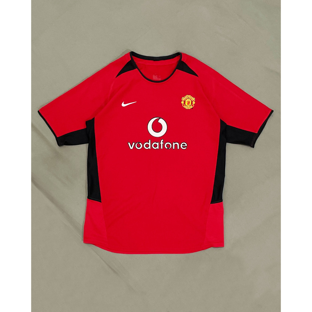 Original Nike Manchester United Home Kit 2002 2003 2004 Jersey Bola Vintage