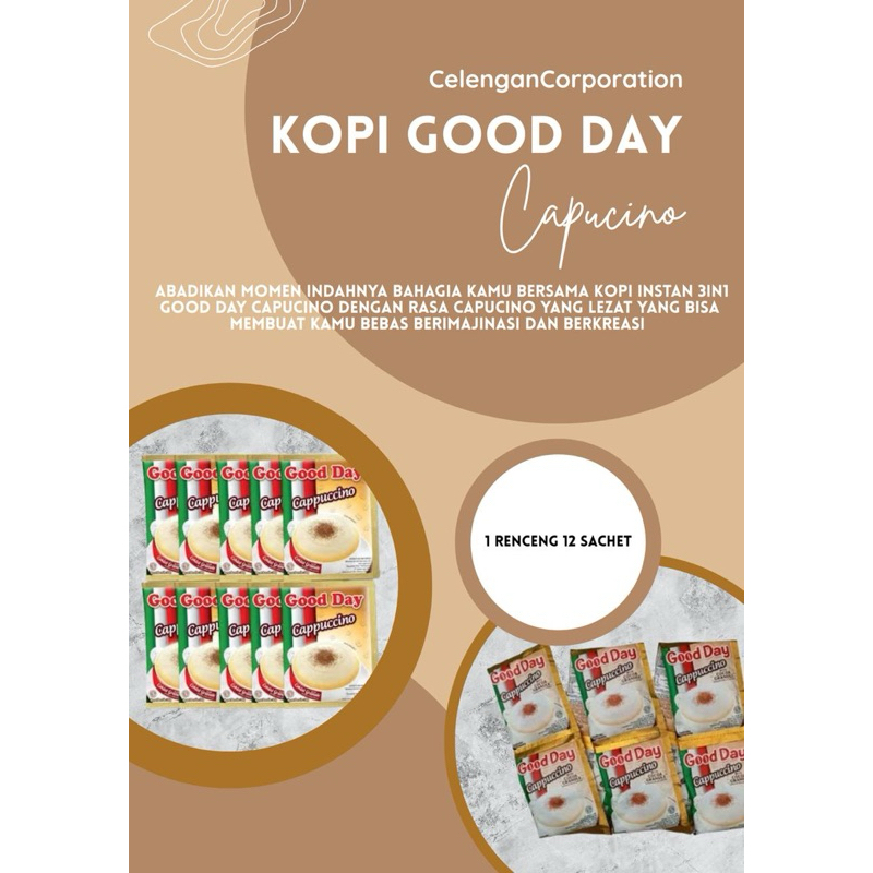 

Kopi Good Day Capucino 1 Renceng 10 Sachet (25gr)