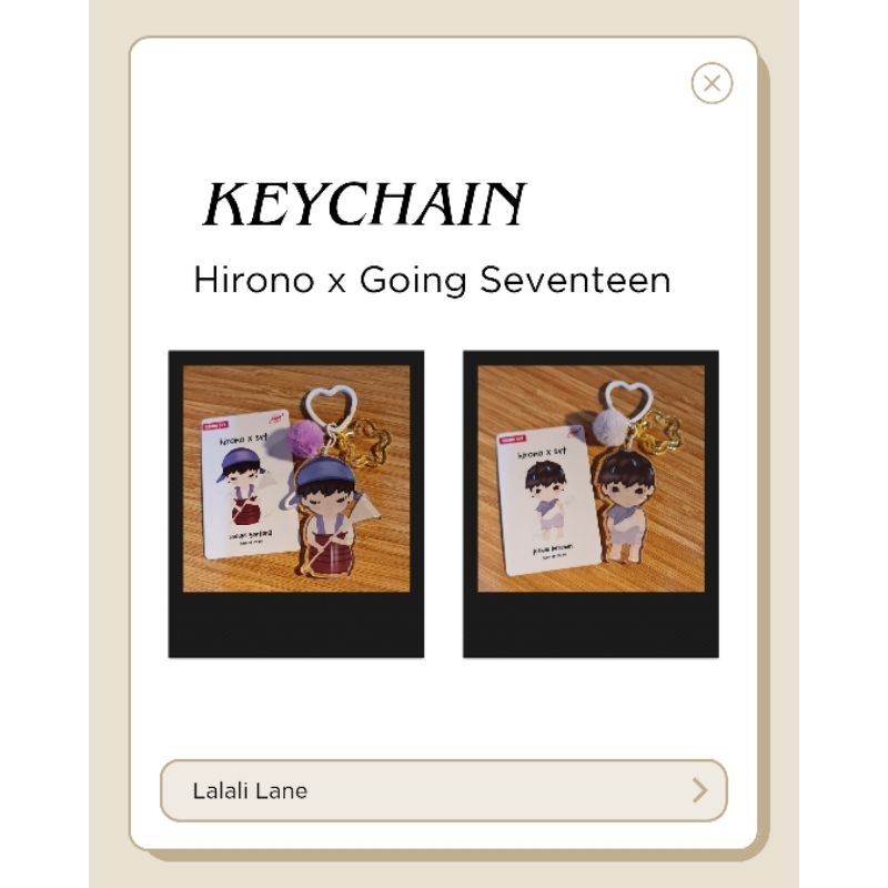 PO - Keychain Hirono x Going Seventeen inspired - GOSE SVT Scoups Jeonghan Joshua Jun Hoshi Wonwoo W