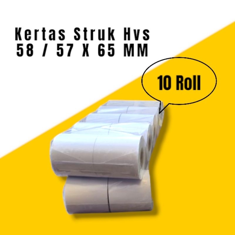 

Kertas struk kasir hvs 58x65 struk kalkulator paket 10 Roll