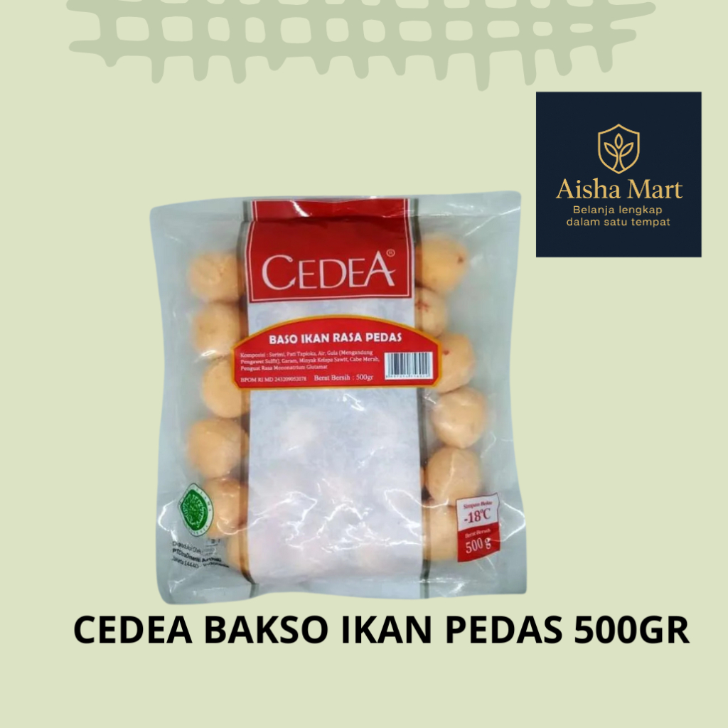 

Cedea Bakso Ikan Pedas 500gr | Bakso Ikan CEDEA Pedas Frozen Food Halal Isi 500 Gram